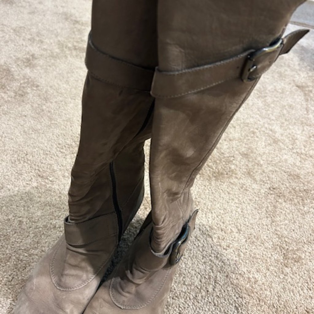 Paul Green Munchen Nubuck Suede Tall Boots Paul Green Us Size 9.5 Uk Size 6.5